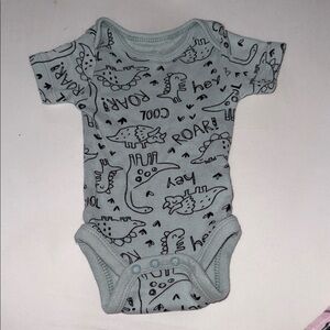 Dinosaur Print Baby Onesie